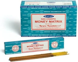 Satya Money Matrix Incense Sticks 15g/12 Sticks Each Box - Picture 1 of 3