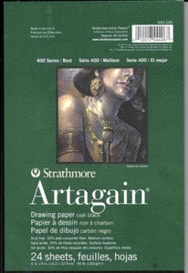 Almohadilla Strathmore serie 400 Artagain, negra carbón, pegamento encuadernado de 6""x9"", 24 hojas - Imagen 1 de 1