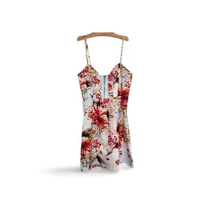 Alyn Paige Juniors' Floral Spaghetti Strap Dress - Size M 90s Y2K Casual Vibes - Picture 1 of 11