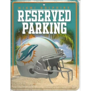 11" miami dolphins nfl football team helmet logo reserved parking street sign - Picture 1 of 1