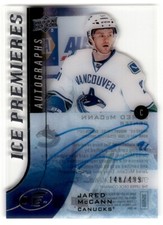 2015-16 Upper Deck Ice Premieres Jared McCann Auto /499 #IPA-JM Vancouver