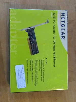 NETGEAR 32 bit PCI Adapter 10/100 Mbps Fast Ethernet FA311 Network Card SEALED - Image 1 of 4