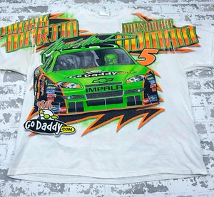 Vintage Nascar Shirt Men XXL 2XL All Over Print Mark Martin Go Daddy AOP Tee T - Picture 1 of 21