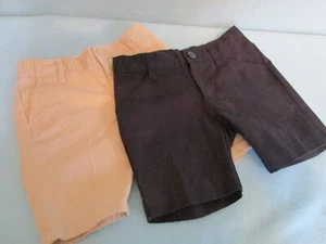 2 GIRL UNIFORM SHORTS SIZE 5 (Real School & Place) DARK BLUE & KHAKI small EUC - Picture 1 of 8