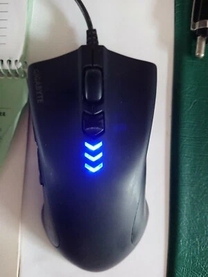 Gigabyte Sapphire Blue Optical Gaming Mouse GM-Force M7, mit USB-Kabel, schwarz - Bild 1 von 4