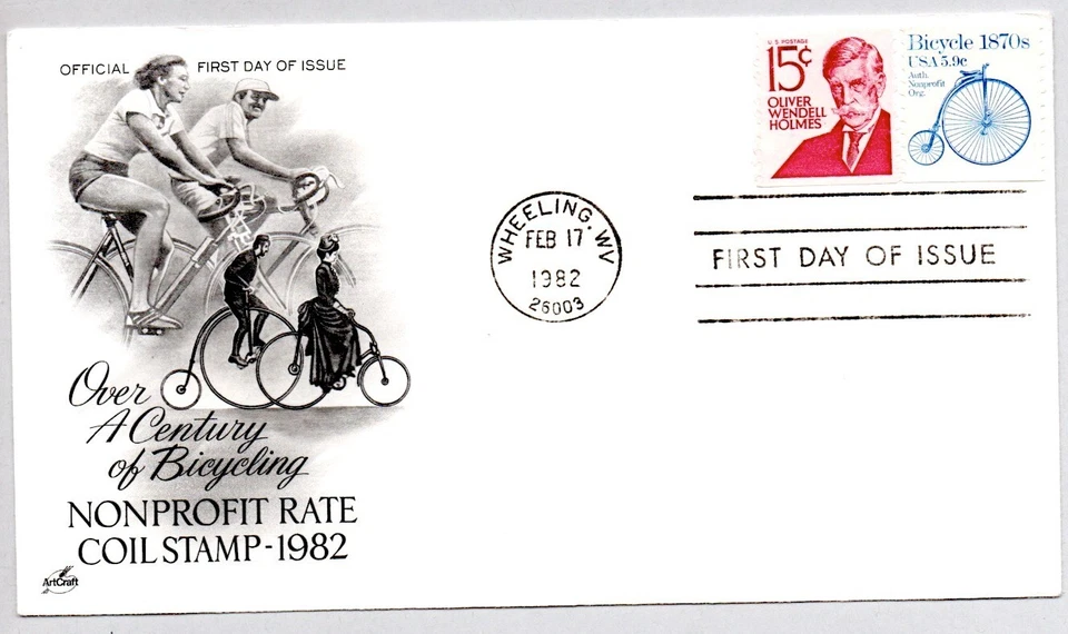 #1901 BICYCLE 1870'S TRANSPORTATION SERIES FIRST DAY OF ISSUE, ARTCRAFT FDC - Image 1 of 1