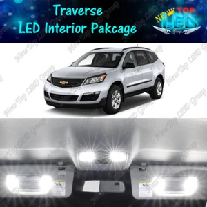 15x White LED Interior Lights Kit for 2009 - 2016 2017 Chevy Chevrolet Traverse - Picture 1 of 12