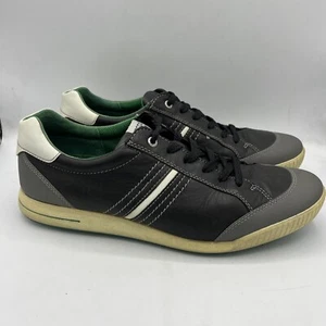 Ecco Street Retro HydroMax Black Leather Spikeless Golf Shoes Mens Size 12 - Picture 1 of 8