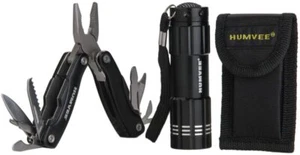 Humvee 9-Bulb LED Flashlight and Pocket Pliers Set HMV-KC-4BLK - Picture 1 of 1