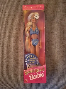 Sparkle Beach Barbie Doll 1995 Mattel #13132 with Rare Twist Hair Variation NRFB - Picture 1 of 1