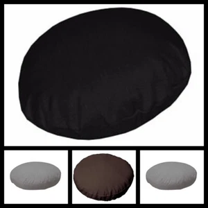 Einfach gefärbt 100 % Baumwolle runder Kissenbezug 16"" bis 20"" Größen verfügbar 3 Farben - Bild 1 von 4