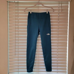 North Face On Mountain Tight Girls Size Large 12 Harbour Blue Pockets Sports EUC - Picture 1 of 6
