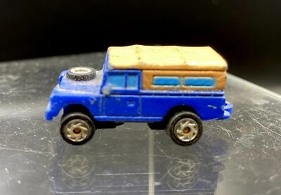Micro Machines 1986 Galoob '84 Land Rover Defender Blue w/ Tan Top RARE - Image 1 of 4
