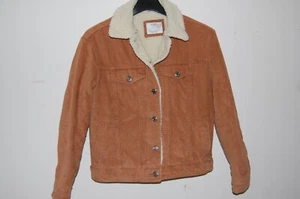 BERSHKA BSK - GR. XS - Cordjacke cognac mit Teddyfell - Bild 1 von 3