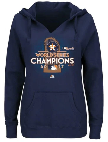 Womens Houston Astros 2017 World Series Champions Hooded Sweatshirt Hoodie *E4 Cover