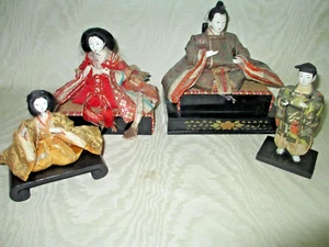 Muñecas japonesas Gofun Emperador/Emperatriz/Niños 4 Hechas a Mano - Imagen 1 de 21