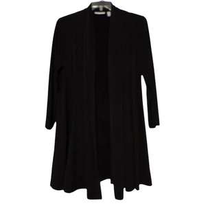 Every Day by Susan Graver flüssiger Staubwedel-Cardigan, schwarz, MP - Bild 1 von 7
