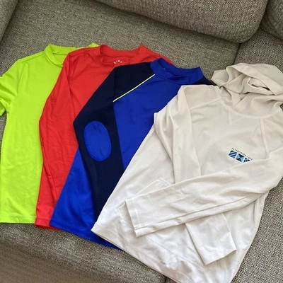 Lote de 4 camisas de sol de natación para niños pequeños Cat & Jack Primark Lands' End 5-6 Foto 1 de 4