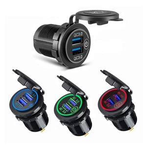 Steckdose QC3.0 USB Ladegerät Buchse 12V 24V für Motorrad  Auto KFZ ﻿ - Bild 1 von 18