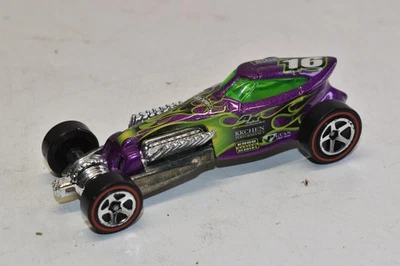 Vintage Hot Wheels Redline Sweet 16 Purple Die Cast Car Racing Flames 1997 - Image 1 of 4