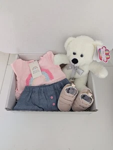 Hello World Baby Girl Outfit With Baby Shoes (Genuine)- Designer Gift Hamper - Picture 1 of 1