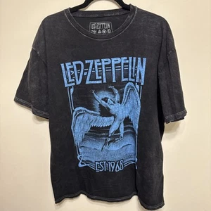 Led Zeppelin Est. 1968 Graphic T-Shirt Adult Size XL Color Washed Black EUC - Picture 1 of 5