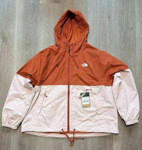THE NORTH FACE Antora Rain Hoodie Womens Jacket Rusted Bronze/Pink Moss Sz XXL - Picture 1 of 4