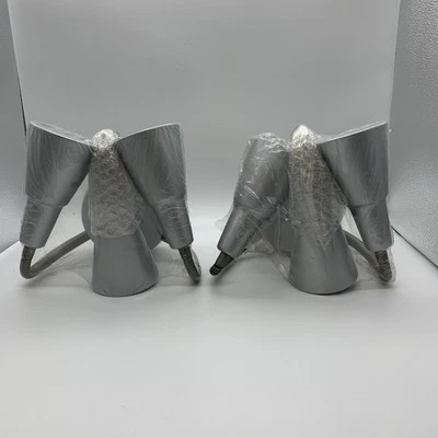 Ikea Kvart Montaje Pared/Techo 3 Luces Cuello de Cisne 1999 Plateado, Par Nuevo En Plástico Foto 1 de 4