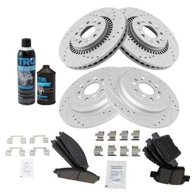 Front & Rear Ceramic Brake Pad & Performance Rotor Kit w/Fluids Foto 1 de 4