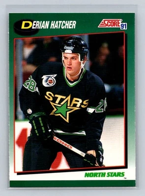 1991-92 Score Rookie and Traded #106T Derian Hatcher Minnesota North Stars - Image 1 of 2