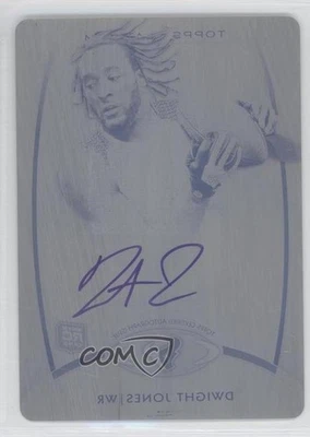 2012 Topps Platinum Printing Plate Black 1/1 Dwight Jones Rookie Auto RC x0y - Image 1 of 3