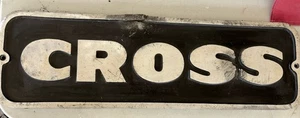 Letrero de placa cruzada grande vintage de aluminio fundido - Imagen 1 de 9