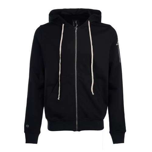 Felpa con cappuccio e zip uomo Rick Owens logo 76656235