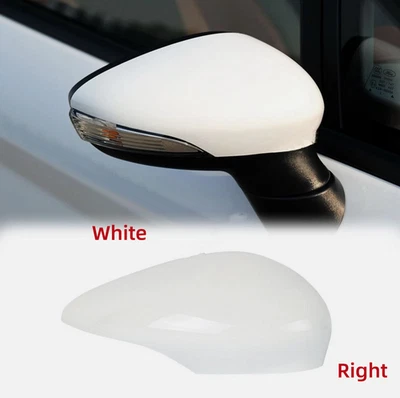 Cubierta de tapa de espejo retrovisor lateral derecho del pasajero blanco para Ford Fiesta 2009-2017 Foto 1 de 4