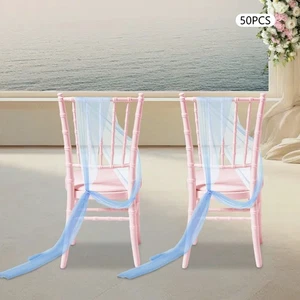 Silla Boda Decoración Tul Decorativo para Sillas Boda Fiestas Navidad - Imagen 1 de 17
