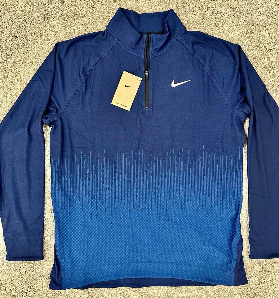 NIKE GOLF TOUR ADV HALF-ZIP PULLOVER TOP NAVY BLUE FD5833-410 MEDIUM