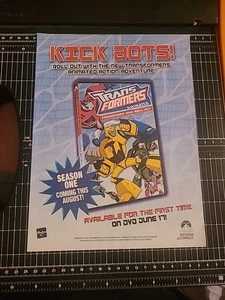 Transformers Animated Transforms And Roll Out Print Ad 2006 8x11 Promo Wall  - Picture 1 of 1