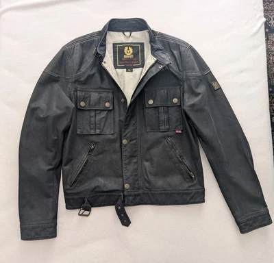 Belstaff PEGASO M L XL Leather Jacket Men Black Malenotti Motorcycle Summer Foto 1 de 4