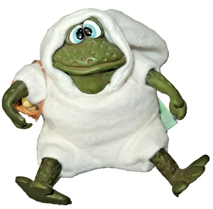 Russ Berrie Frobbit Rana Conejito Estante de Pascua Cuidador Estatuilla Critter Factory - Imagen 1 de 6