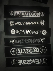 Sludge Metal Superstrip XXL Back Patch Graves At sea Buzzoven Iron Monkey YAITW - Bild 1 von 4