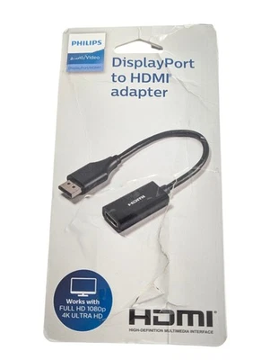 Z2O Philips Display Port to HDMI Adapter In Black - Image 1 of 2