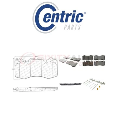 Centric Posi Quiet Metallic Brake Pads w Shims for 2010-2017 Land Rover im - Imagem 1 de 4