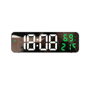 NEW Digital Wall Clock w/ Time Temperature Humidity Digital Alarm Large Display