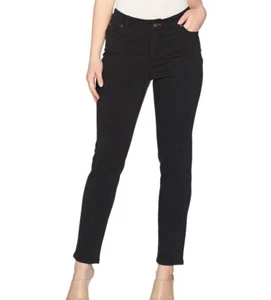 Peace Love World Womens Size 18W Peached Sateen Slim Jeans Pants Washed Black - Picture 1 of 8