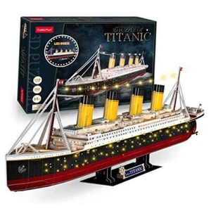 3D Puzzles for Adults - LED Titanic 35'' Large Ship - New Home Desk Decor - - Picture 1 of 7