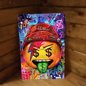 Cartel de metal Emoji Pop Art 12"x8" en efectivo - Imagen 1 de 2