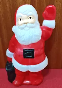 Vintage Christmas Blow Mold - Waving Santa - 13 Inch - Bright Colors! - Picture 1 of 10