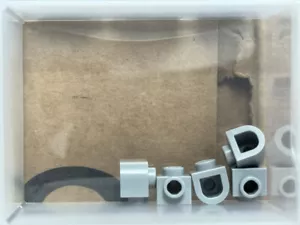LEGO Parts - Light Bluish Gray Brick 1 x 1 x 2/3 Half Circle - No 3386 - QTY 5 - Picture 1 of 1