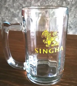  SINGHA BEER GLASS MUG 12 Oz THAI FAMOUS BEER DRINKING GIFT COLLECTIBLE NEW  - Picture 1 of 6