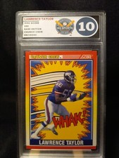 1990 Score - #552 Lawrence Taylor - Crunch Crew- Graded Mint 10